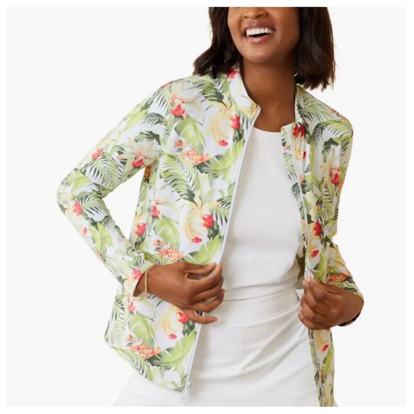 Tommy Bahama Active Aubrey IslandZone floral zip up sports Jacket - Picture 8 of 12